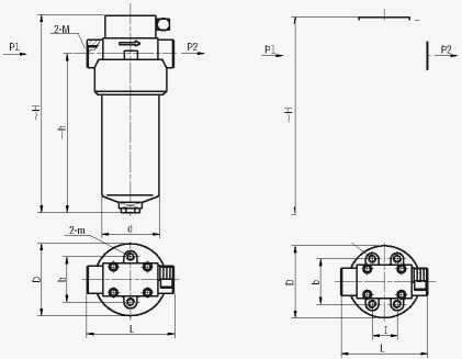 ZU-H、QU-H系列压力管路过滤器管路连接